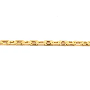 14K-gold-filled flat interlock chain necklace - 16"