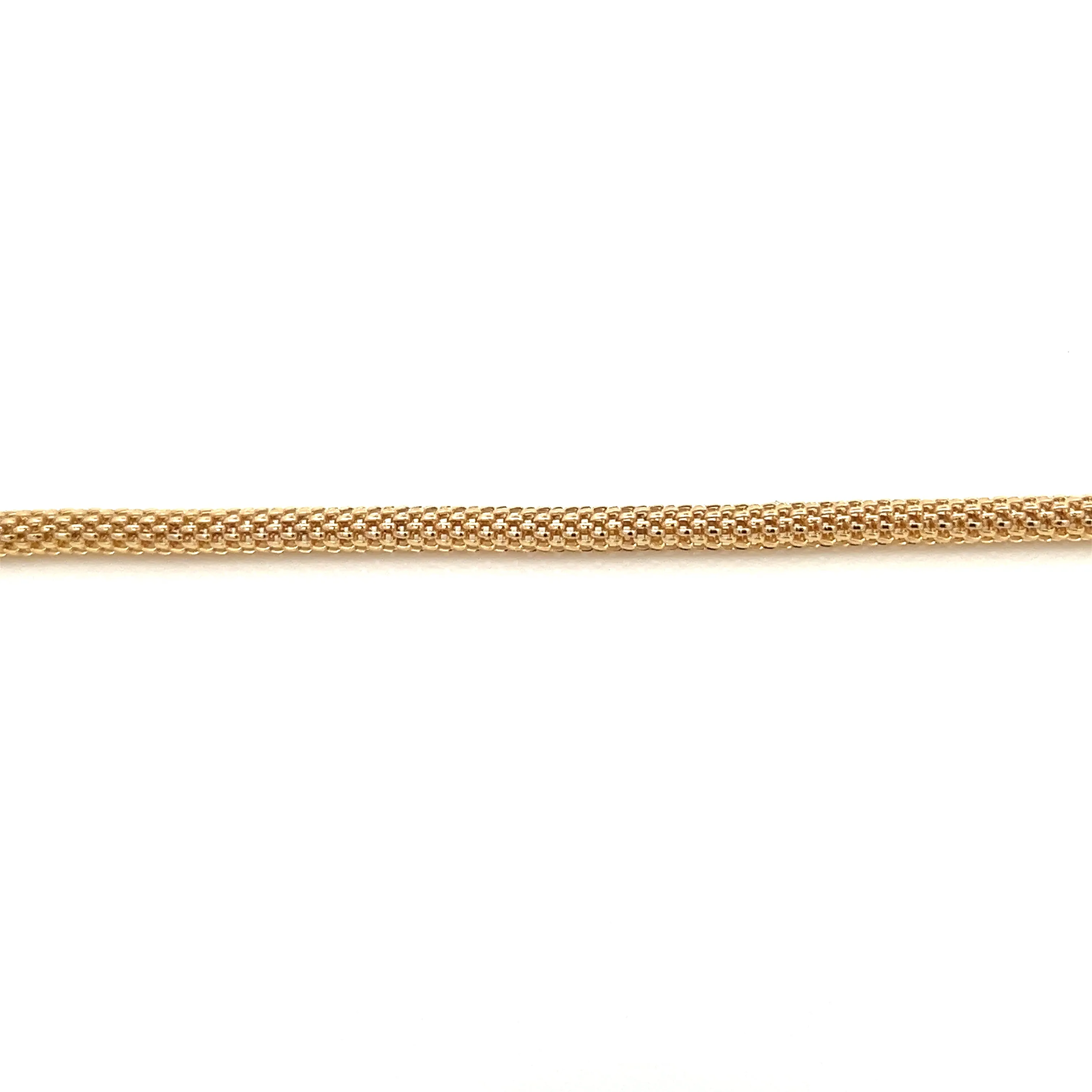 14K-gold-filled tubular mesh chain bracelet