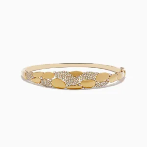 14K Yellow Gold Diamond Bangle