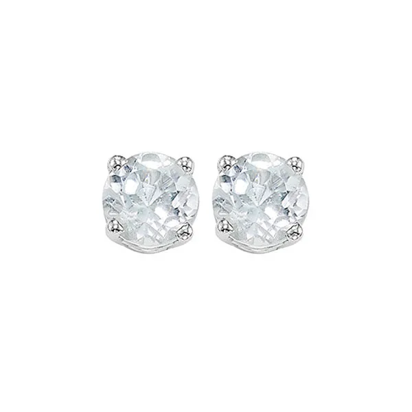 14KT WHITE GOLD WHITE TOPAZ (1/4 CTW) EARRING