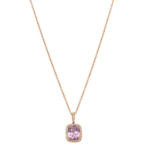 18ct Rose Gold 3.02ct Purple Sapphire & Diamond Sierra Pendant