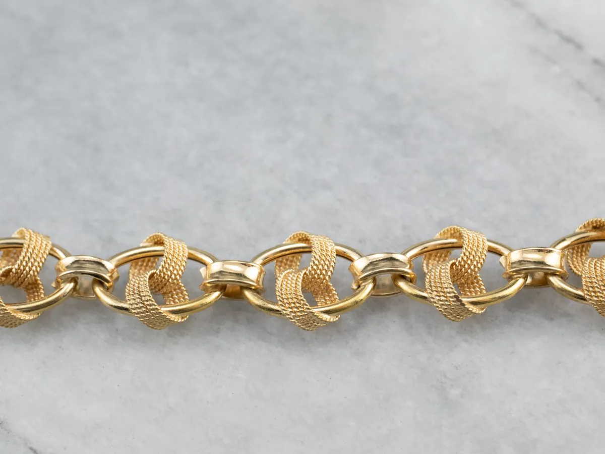 18K Gold Fancy Link Bracelet