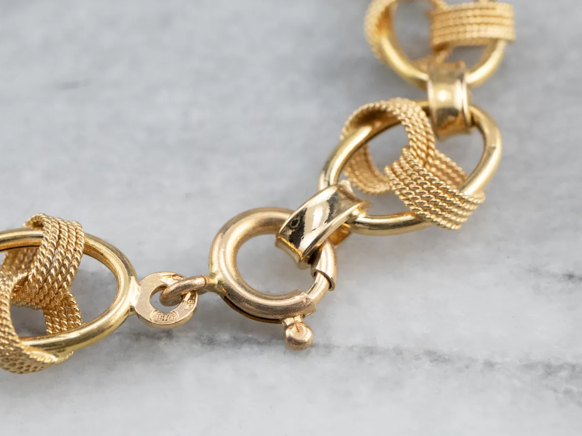 18K Gold Fancy Link Bracelet