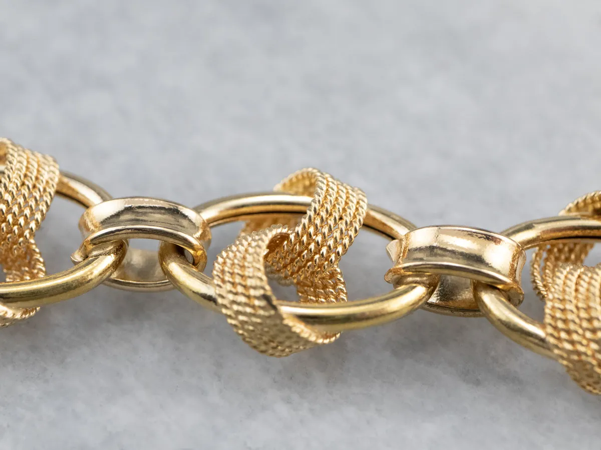 18K Gold Fancy Link Bracelet