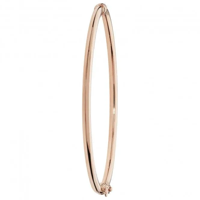 9ct Rose Gold Ladies Hinged Bangle BN375R