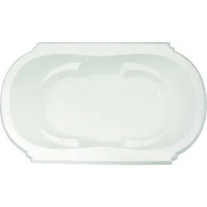 Air Tub Ston Collection Topaz Drop-In White Oval 8 Jet Hydroluxe SS 74 x 45 x 24 Inch