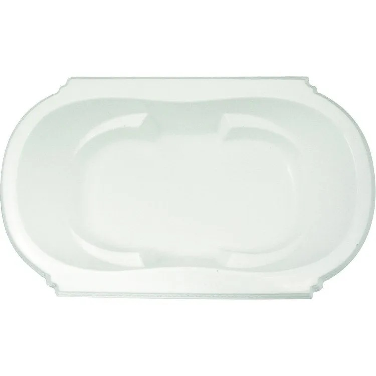 Air Tub Ston Collection Topaz Drop-In White Oval 8 Jet Hydroluxe SS 74 x 45 x 24 Inch