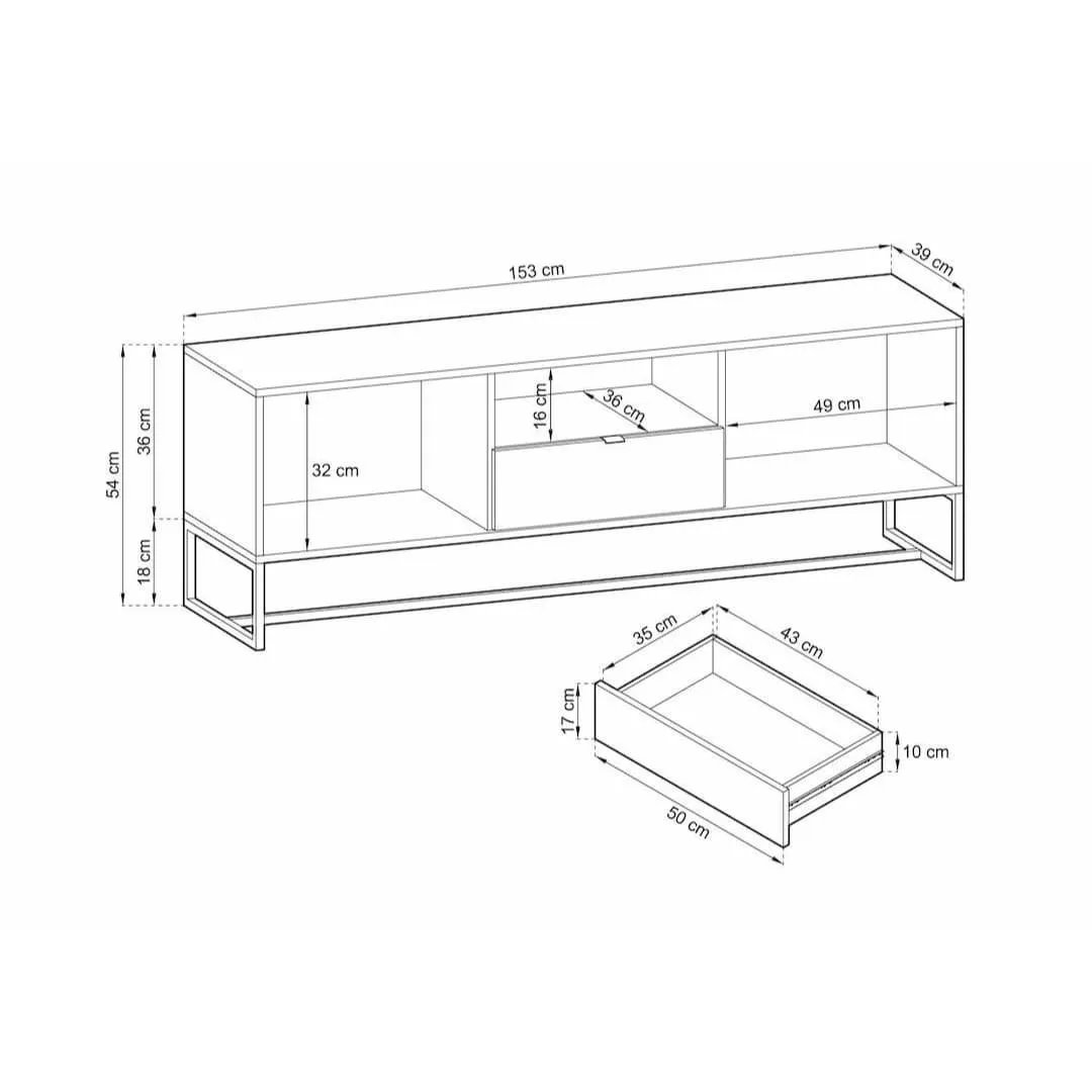 Amber TV Cabinet 153cm