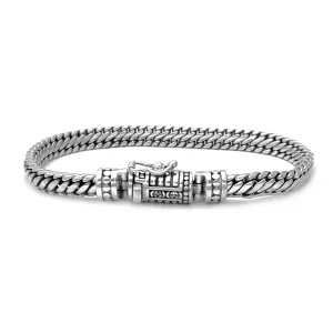 Antique Finish Solid Bracelet (Silver)