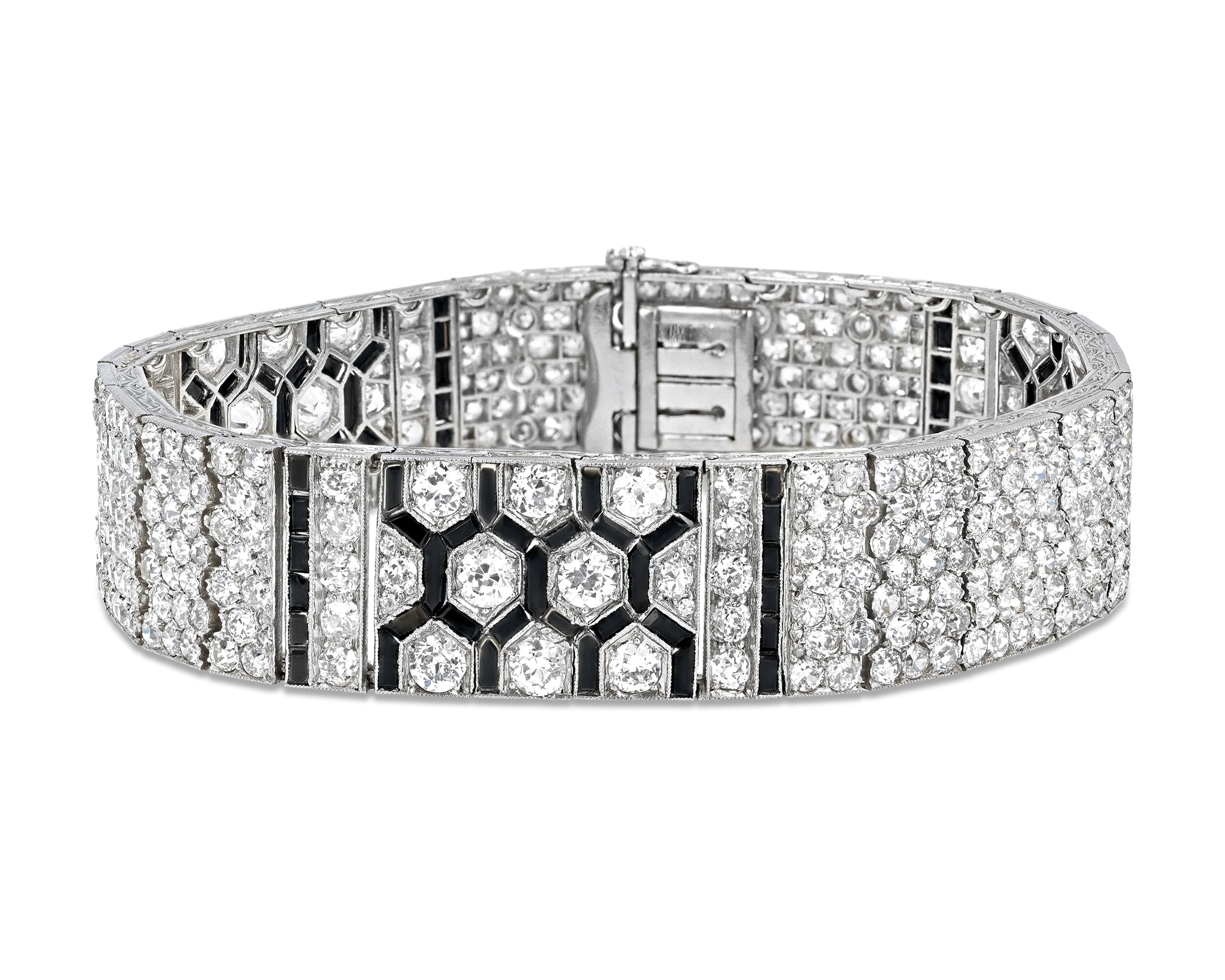 Art Deco Diamond and Onyx Bracelet