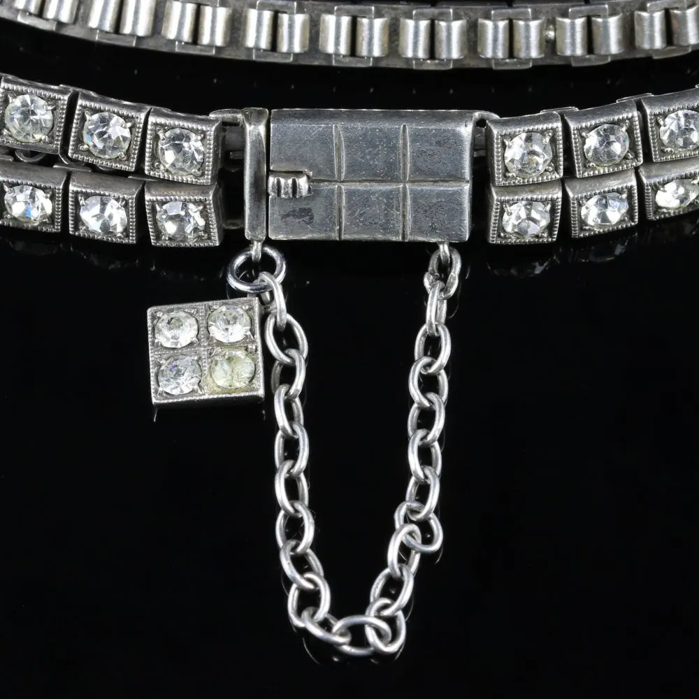 Art Deco Paste Bracelet Silver Circa 1920