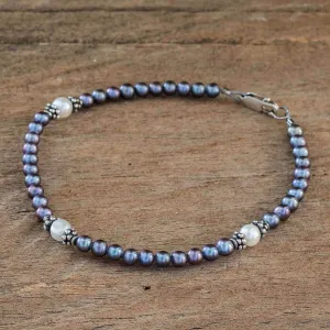 Artisan Crafted Peacock Pearl Bracelet - Peacock Pride | NOVICA