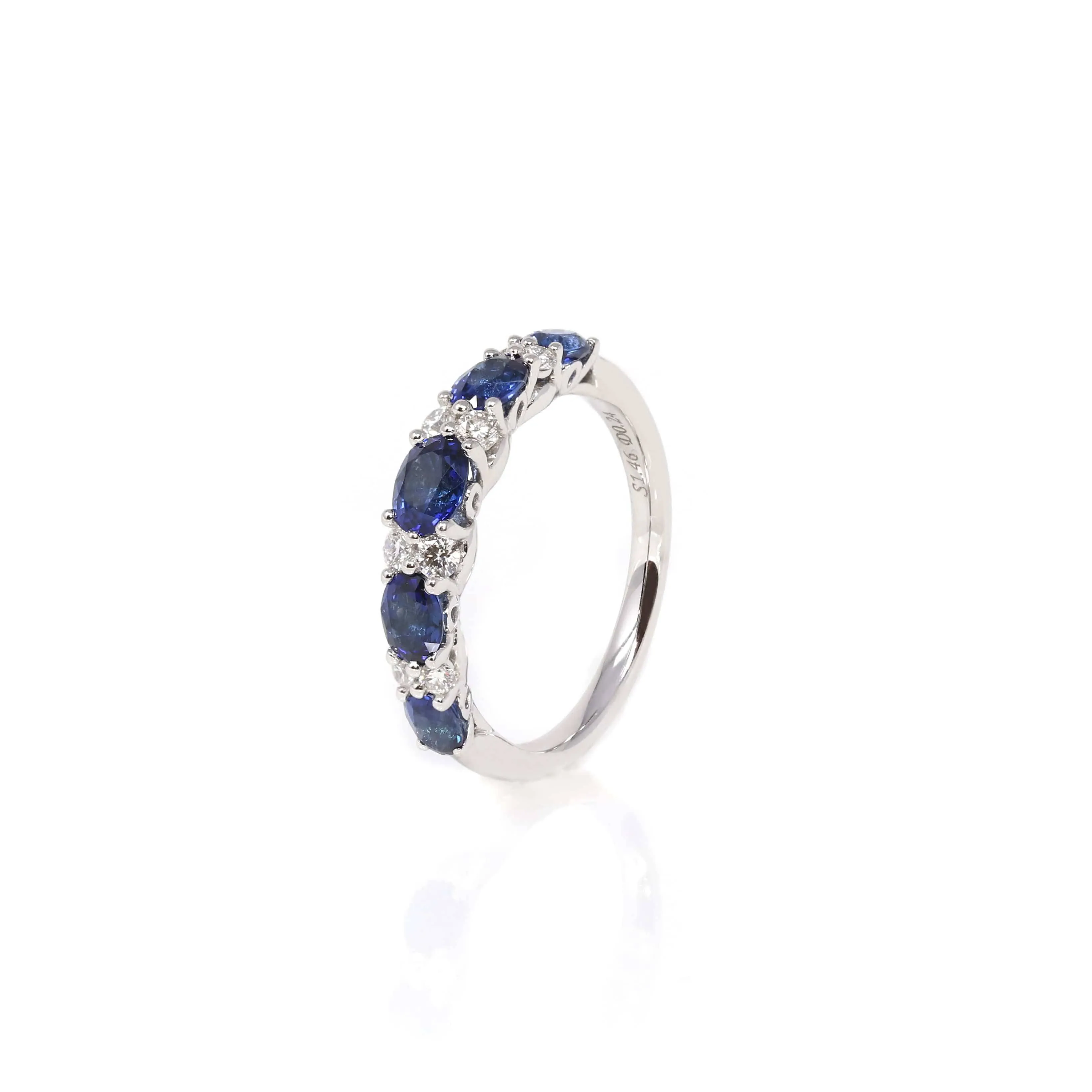 Baikalla™ "Savannah" Natural Sapphire Channel Set Wedding Band