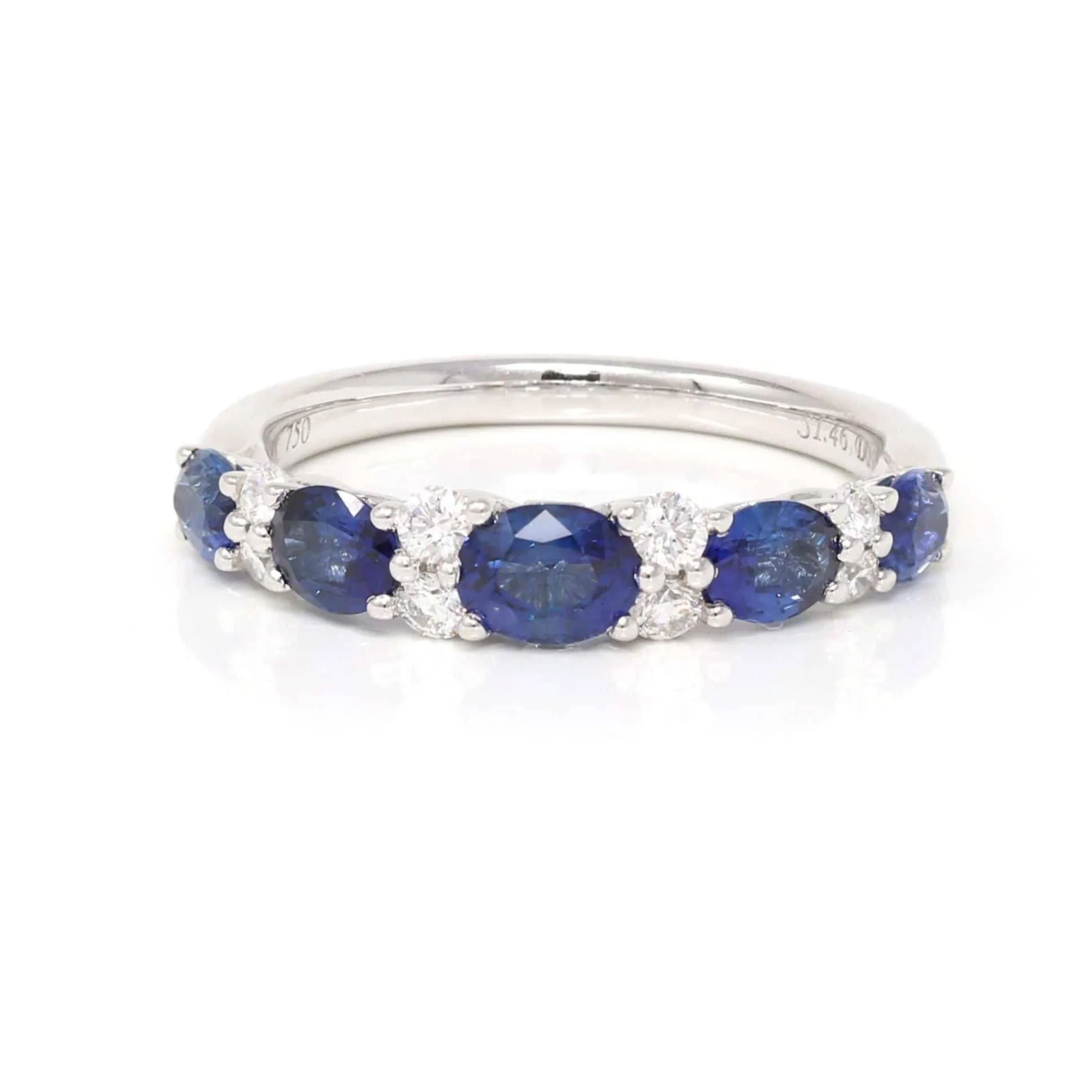 Baikalla™ "Savannah" Natural Sapphire Channel Set Wedding Band