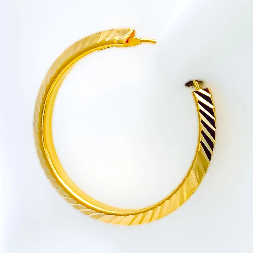 Bespoke Golden 22k Gold Hoop Earrings