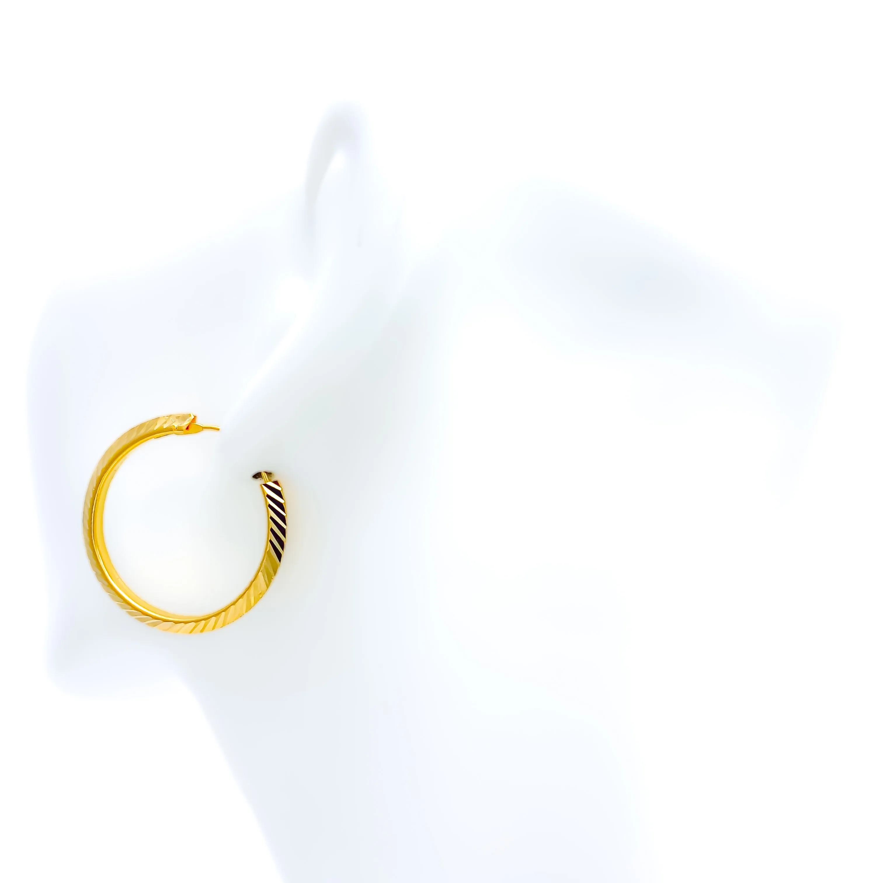 Bespoke Golden 22k Gold Hoop Earrings