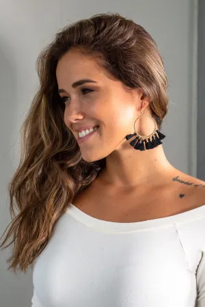 Black Tassel Earrings