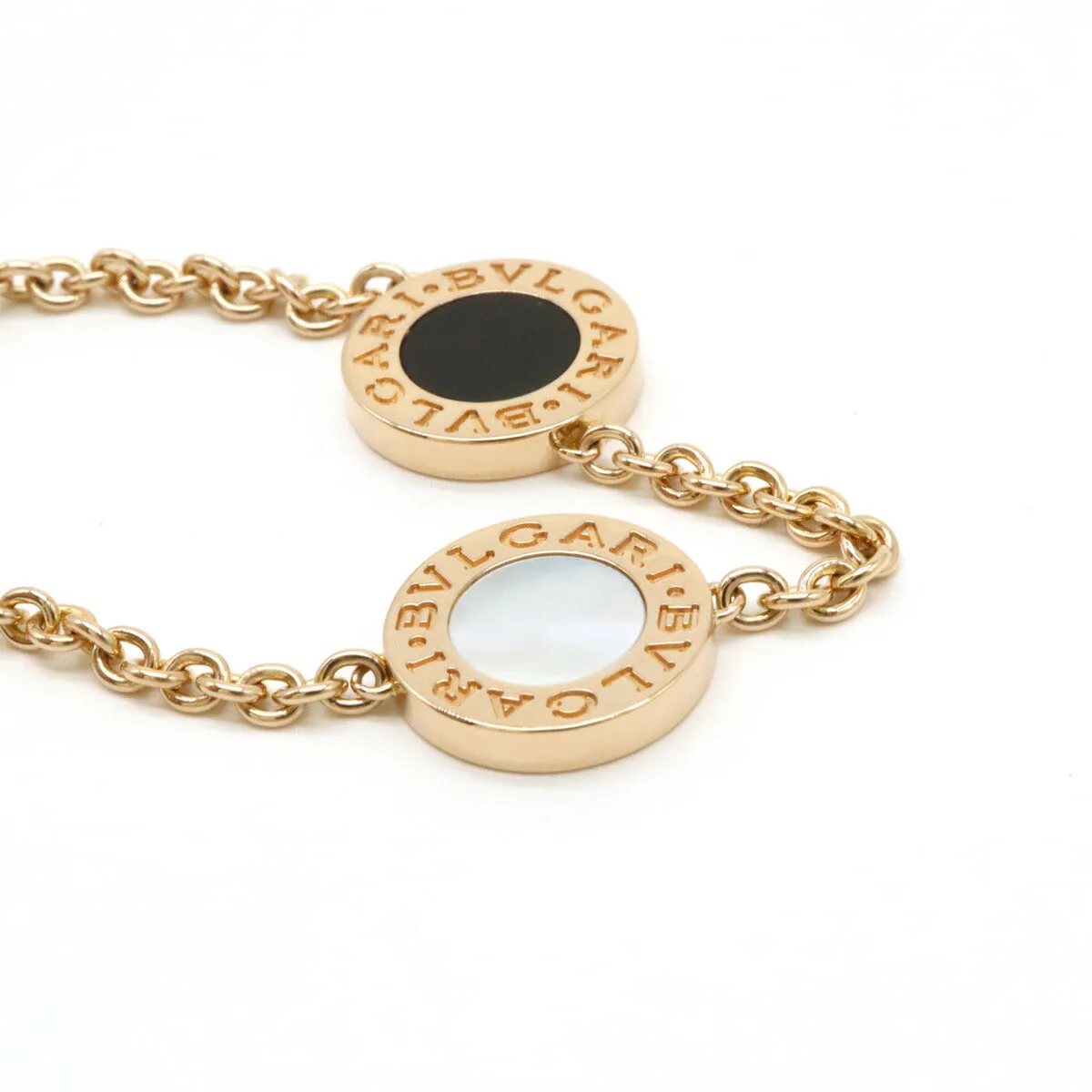 Bvlgari Bracelet Onyx Mother of Pearl K18PG