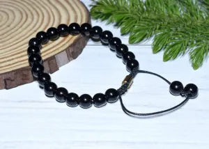 Certified Unisex Onyx Bracelet - Black