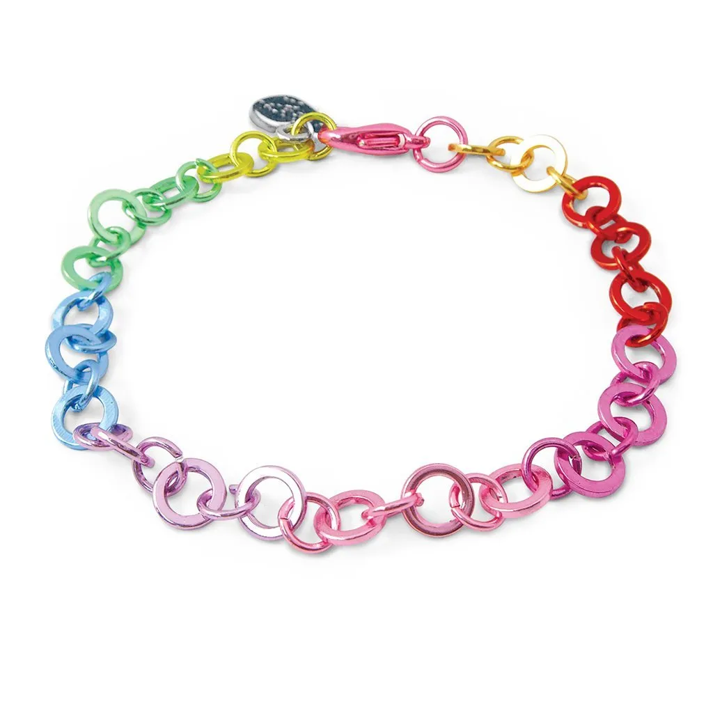 Charm It! Rainbow Chain Charm Bracelet