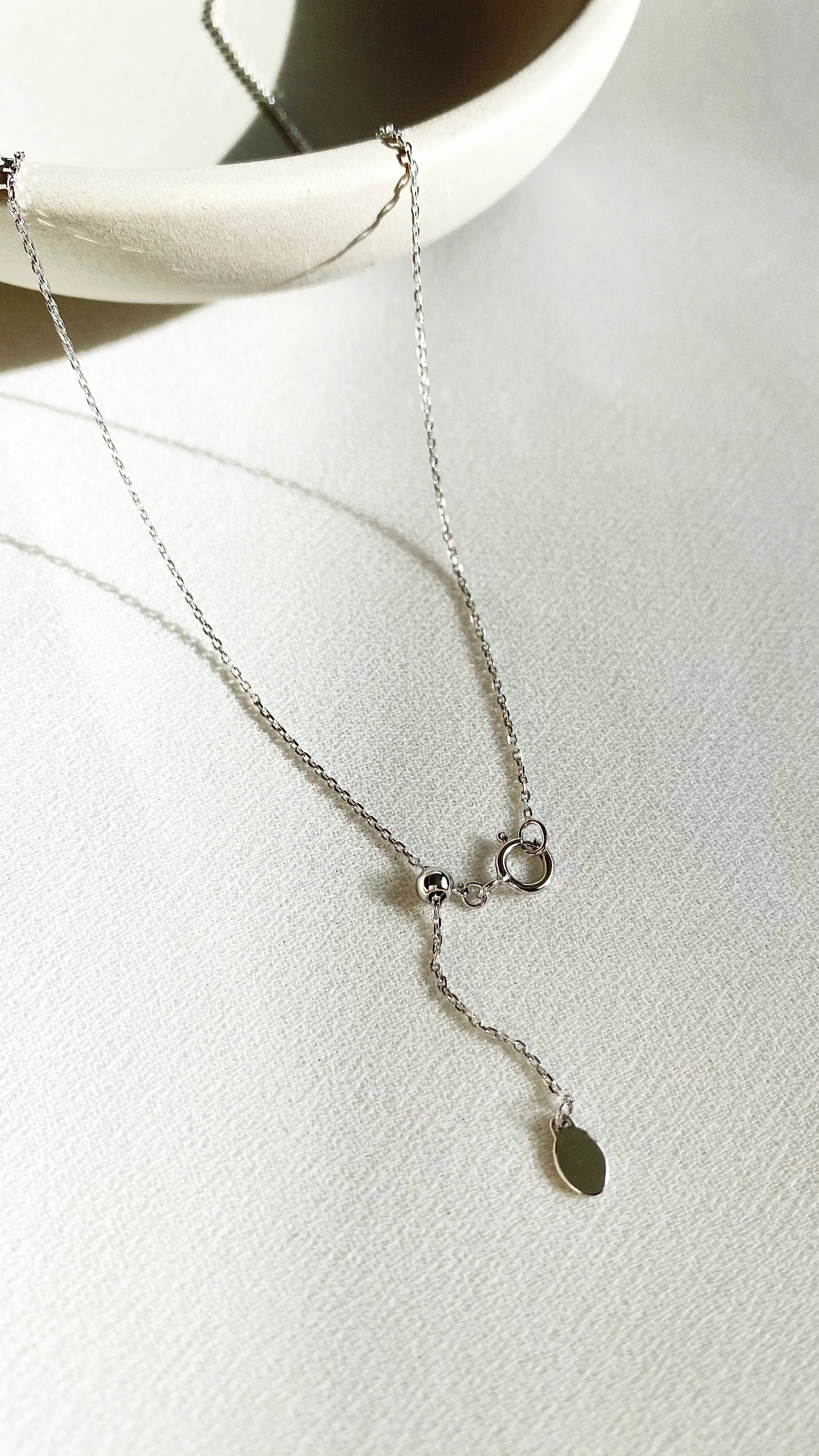 Cory Necklace 1.00ct 18K White Gold Sapphire