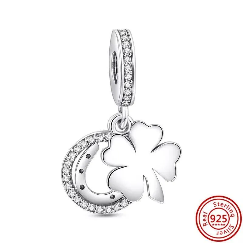 Crown Flowers Heart Silver Bead Charm: Elegant Pandora Bracelet Accessory