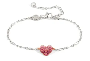 CRYSALIS BRACELET, HEART WITH CUBIC ZIRCONIA