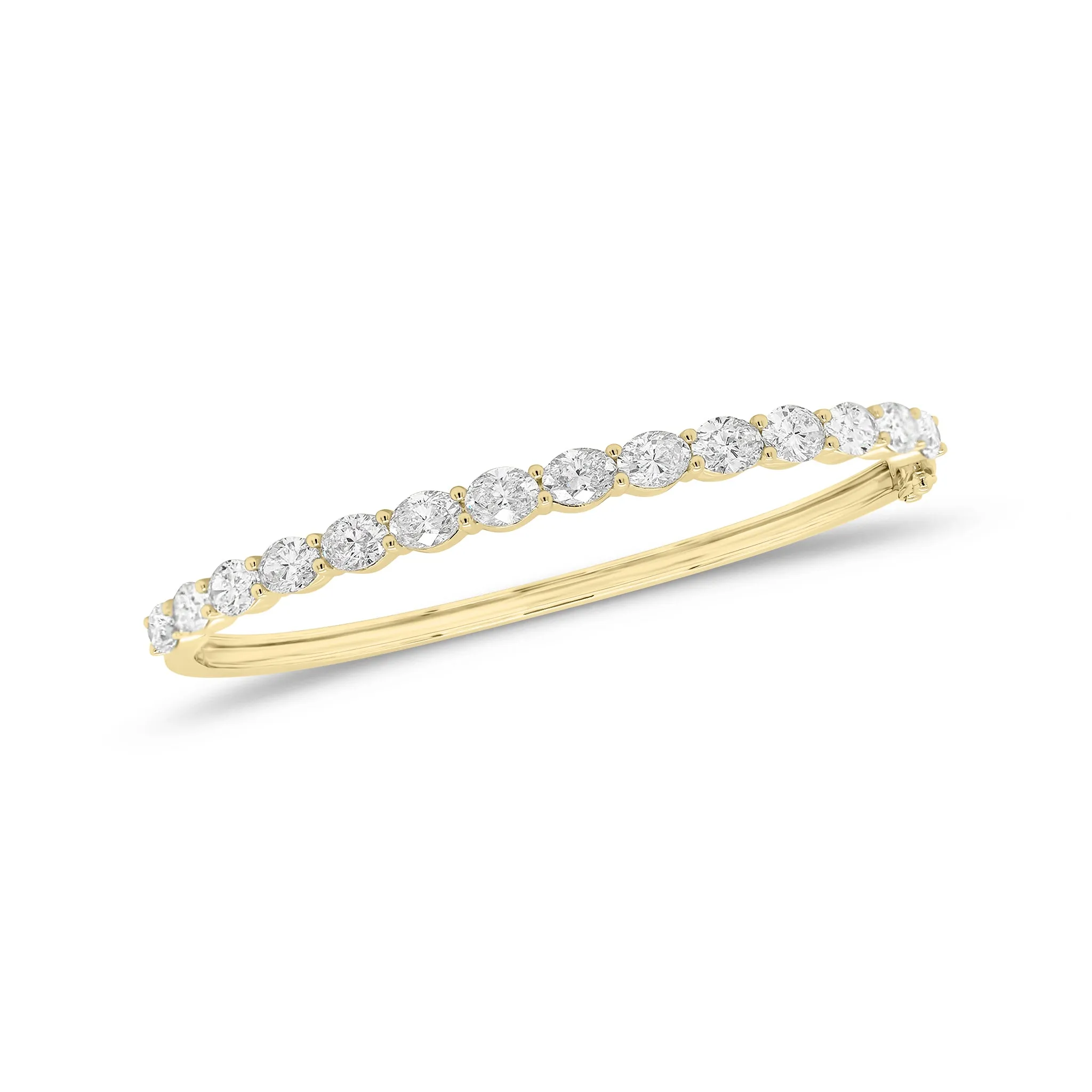 Diamond Ovals Bangle Bracelet