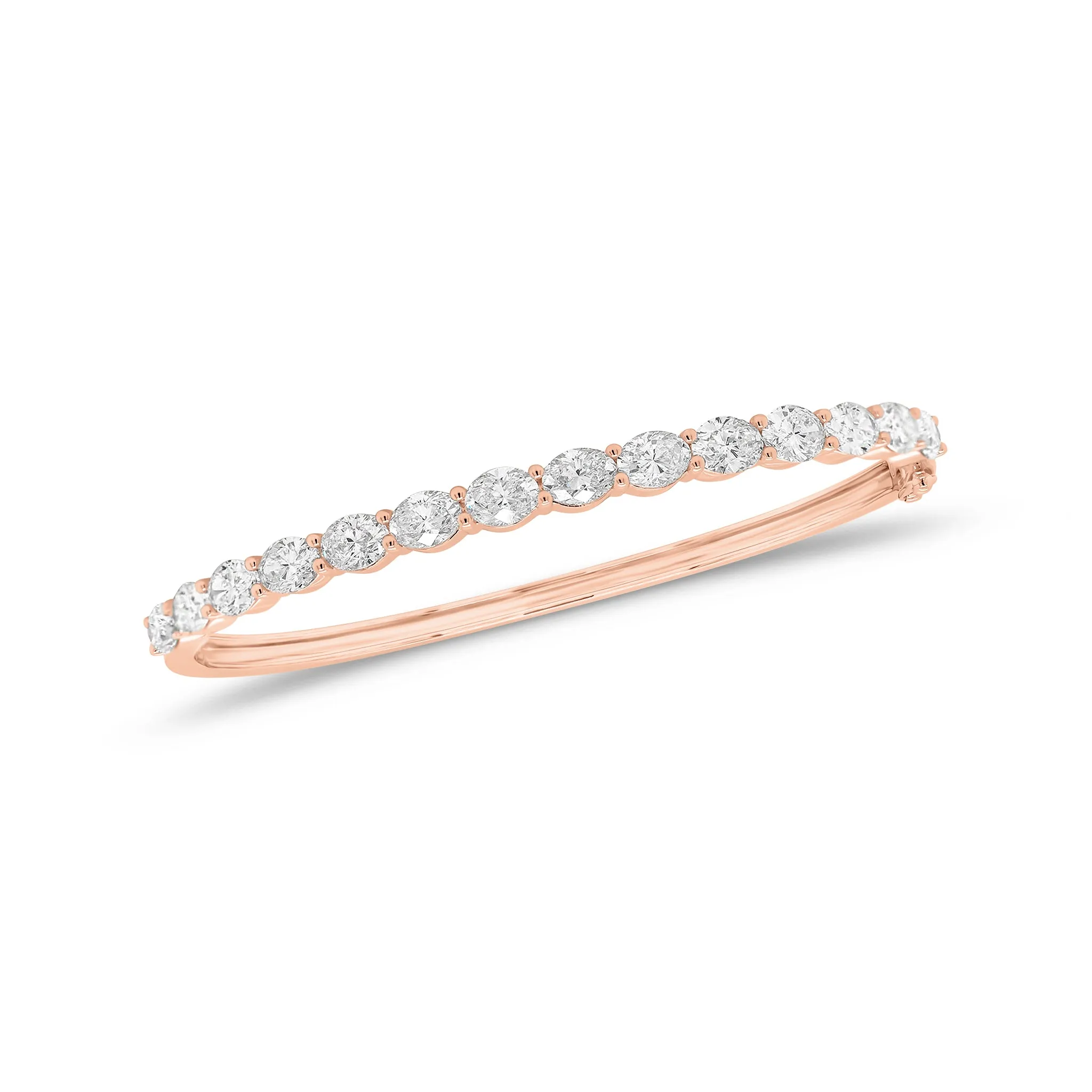 Diamond Ovals Bangle Bracelet