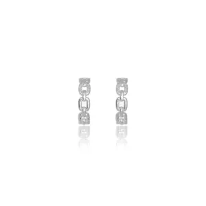 Diamonds by Georgini - Twelve Natural Diamond Link Earrings Silver