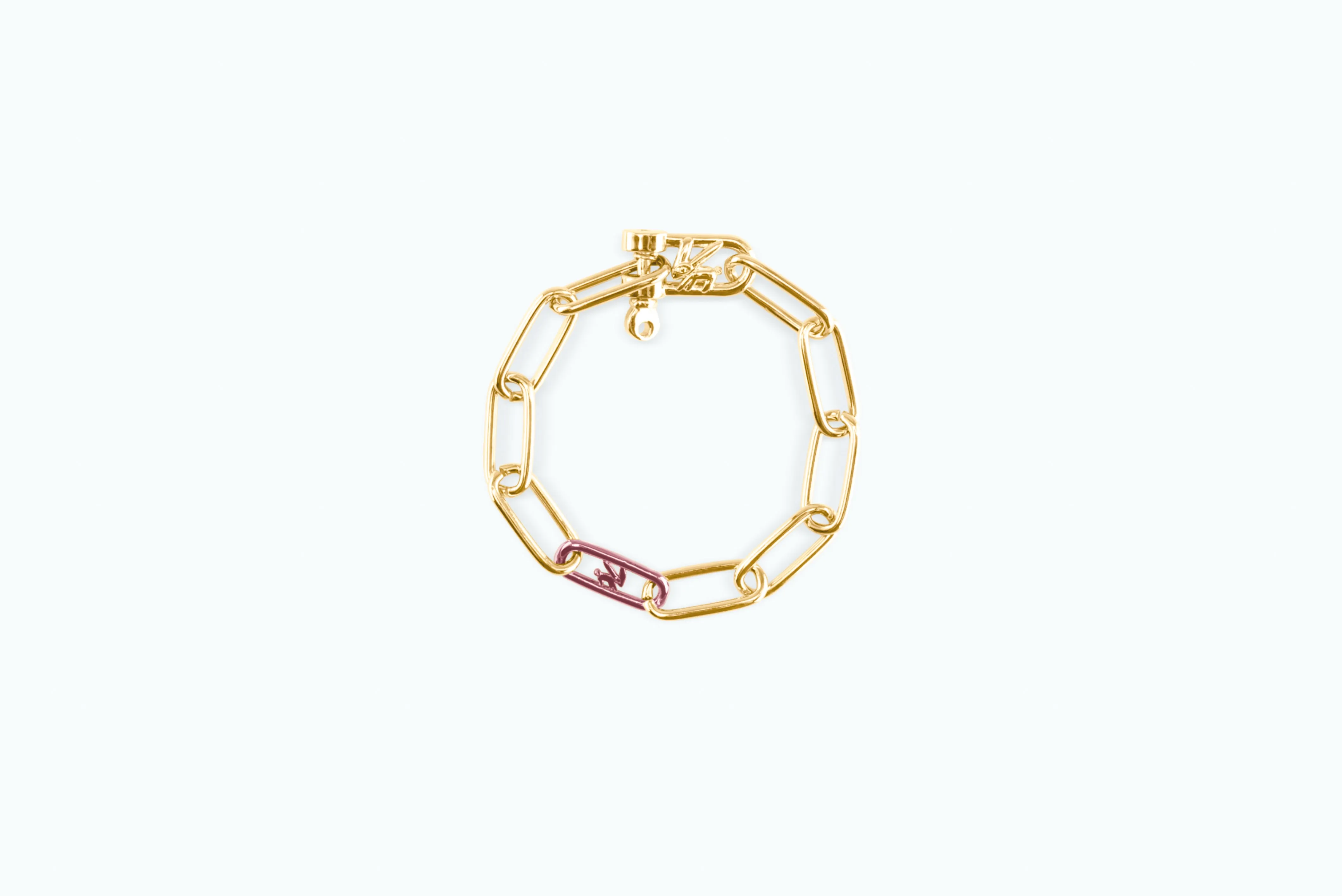 Electro Signature Chain Bracelet Gold Light Lavender