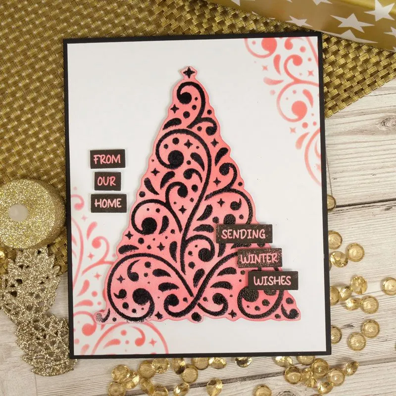 For The Love Of Stamps - Christmas Wishes Sentiment Strips