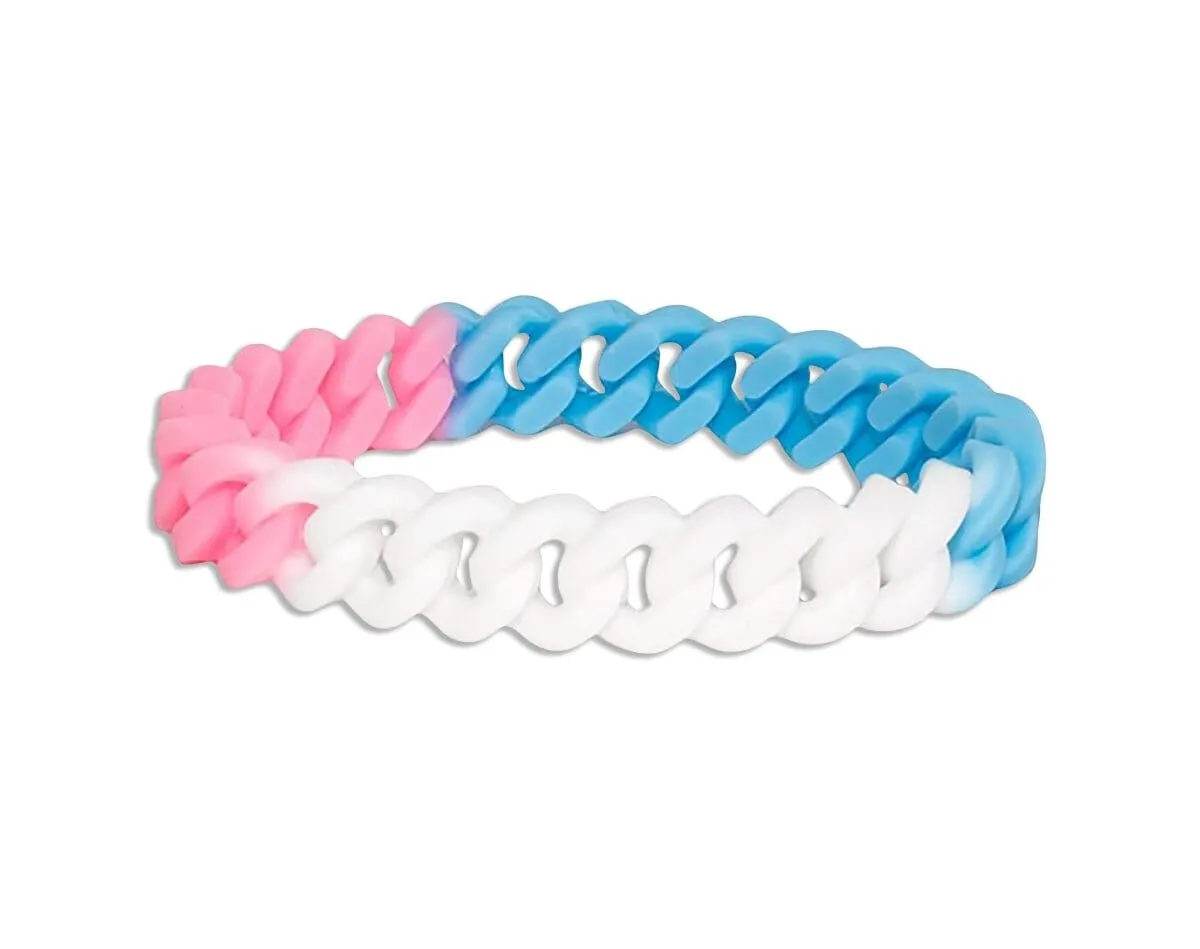 Gay Pride Silicone Chain Link Bracelet Variety Pack (30 Pieces)