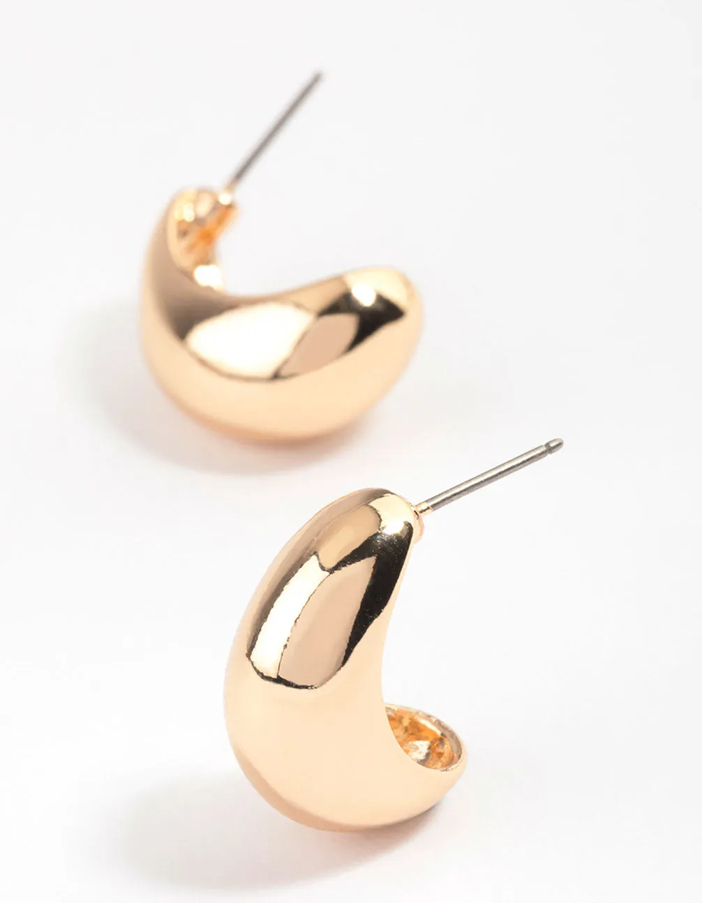 Gold Chunky Bubble Hoop Earrings & Polishing Set