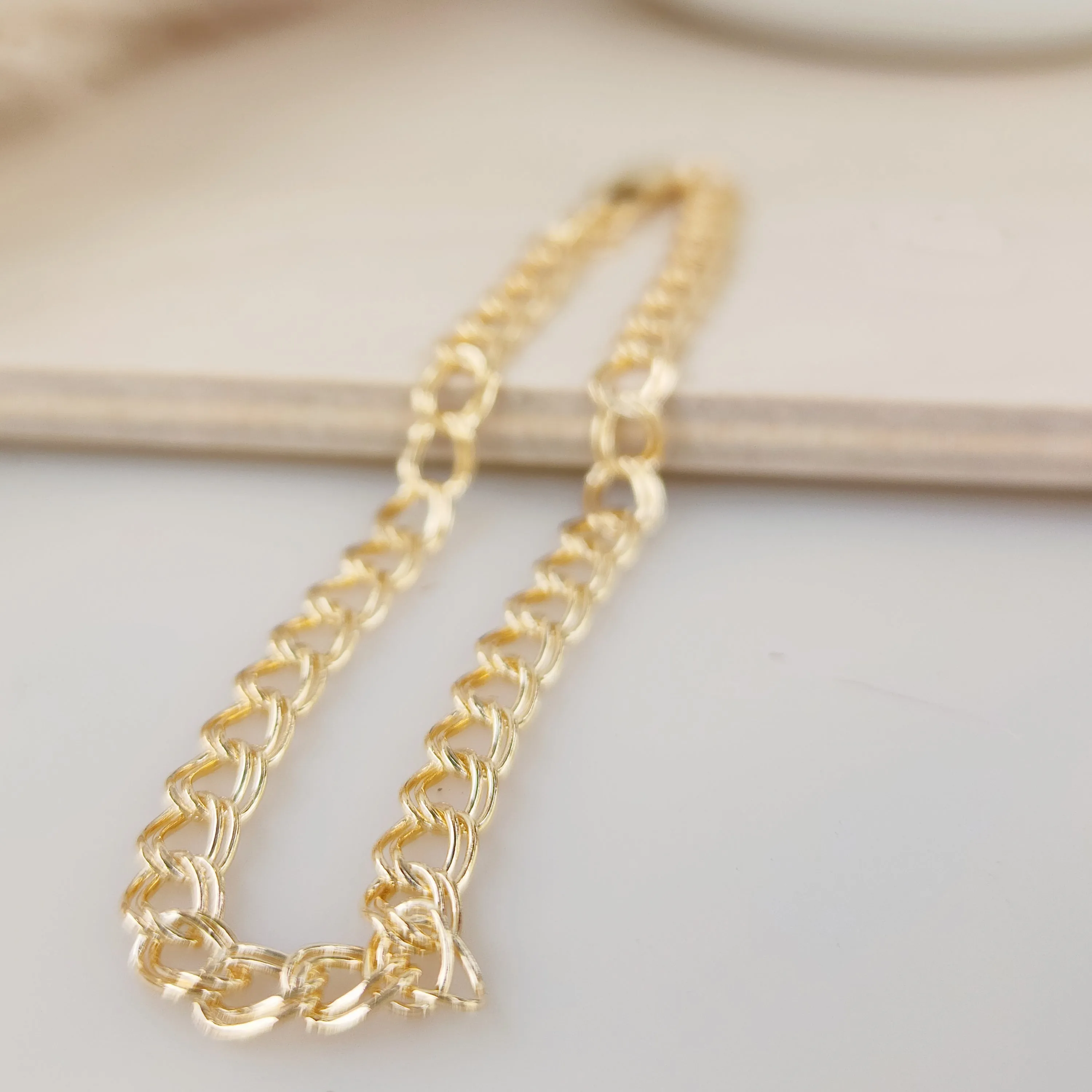 Gold Double Cable Bracelet