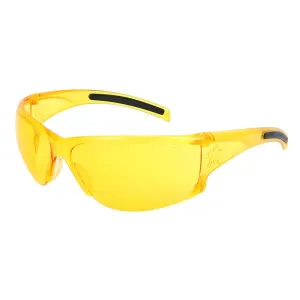 HK114 MCR Safety HK1 Series Safety Glasses, Amber Lens