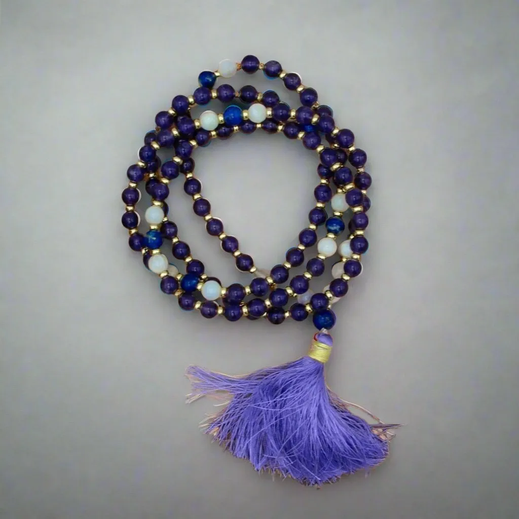 Inner Guidance Amethyst Mala Necklace