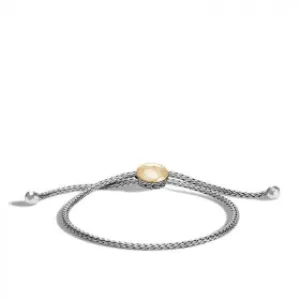 JOHN HARDY SILVER & GOLD CLASSIC CHAIN WOMEN'S STATION BRACELET