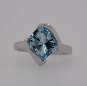 Kaleidoscope Fancy Cut Blue Topaz Ring