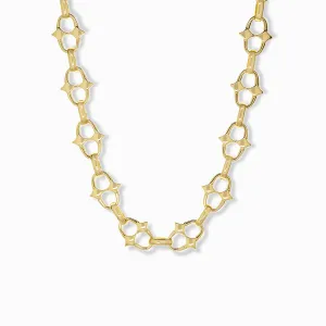 large oval link necklace with spike detail