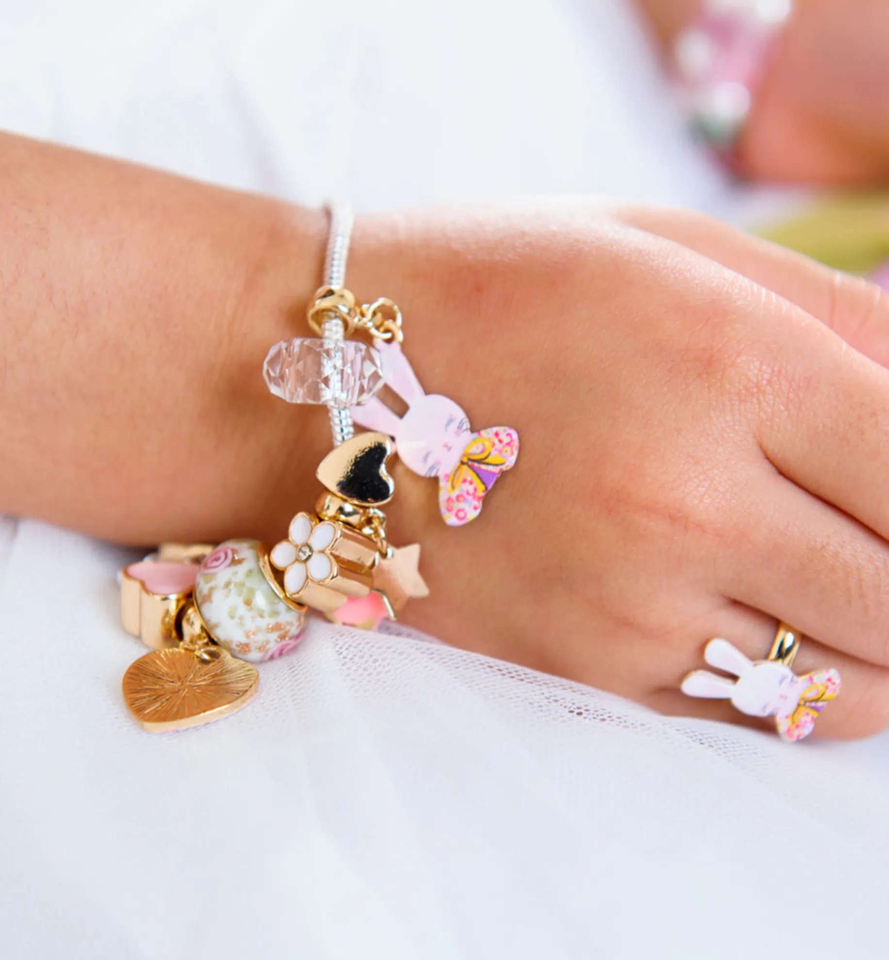 Lauren Hinkley Petite Fleur BunBun Charm Bracelet