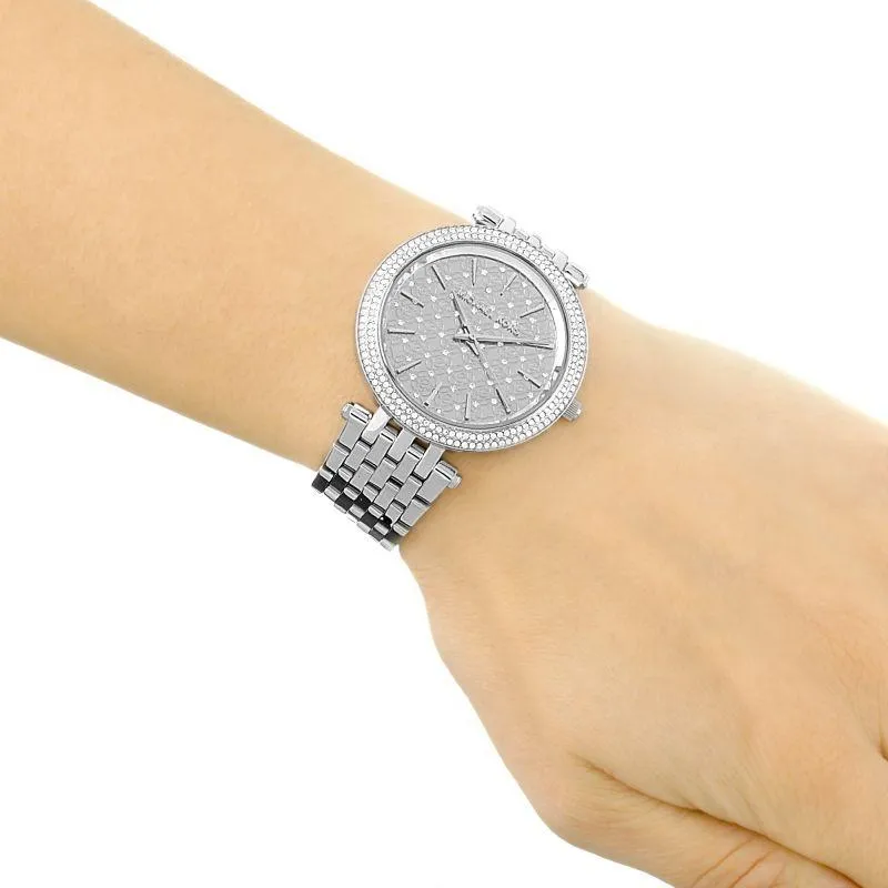 Michael Kors Darci Crystal Paved Silver Ladies Watch MK3404