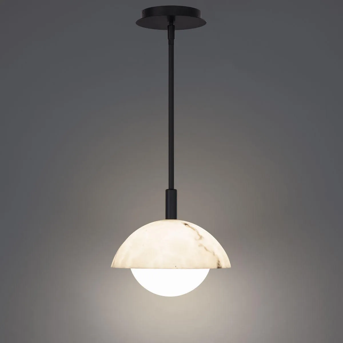 Moonstone 10 in. LED Pendant Light Black finish