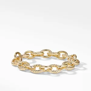 Oval Link Chain Bracelet in 18K Yellow Gold