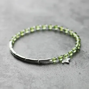 Peridot Beaded Bracelet Handmade Gemstone Jewelry Accessories Gifts For Women