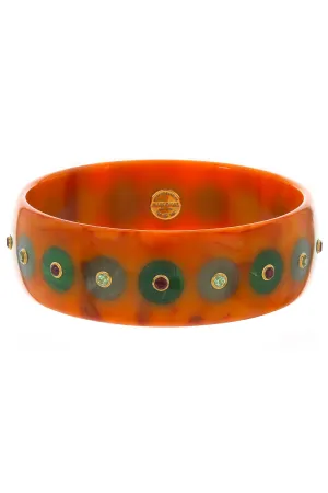 Peridot Citrine Orange Bakelite Bangle