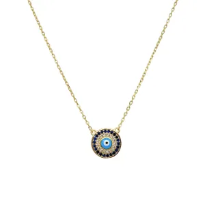 "HESTIA" Evil Eye Sapphire CZ Necklace