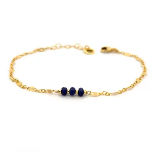 silk road - sapphire 3-stone bracelet