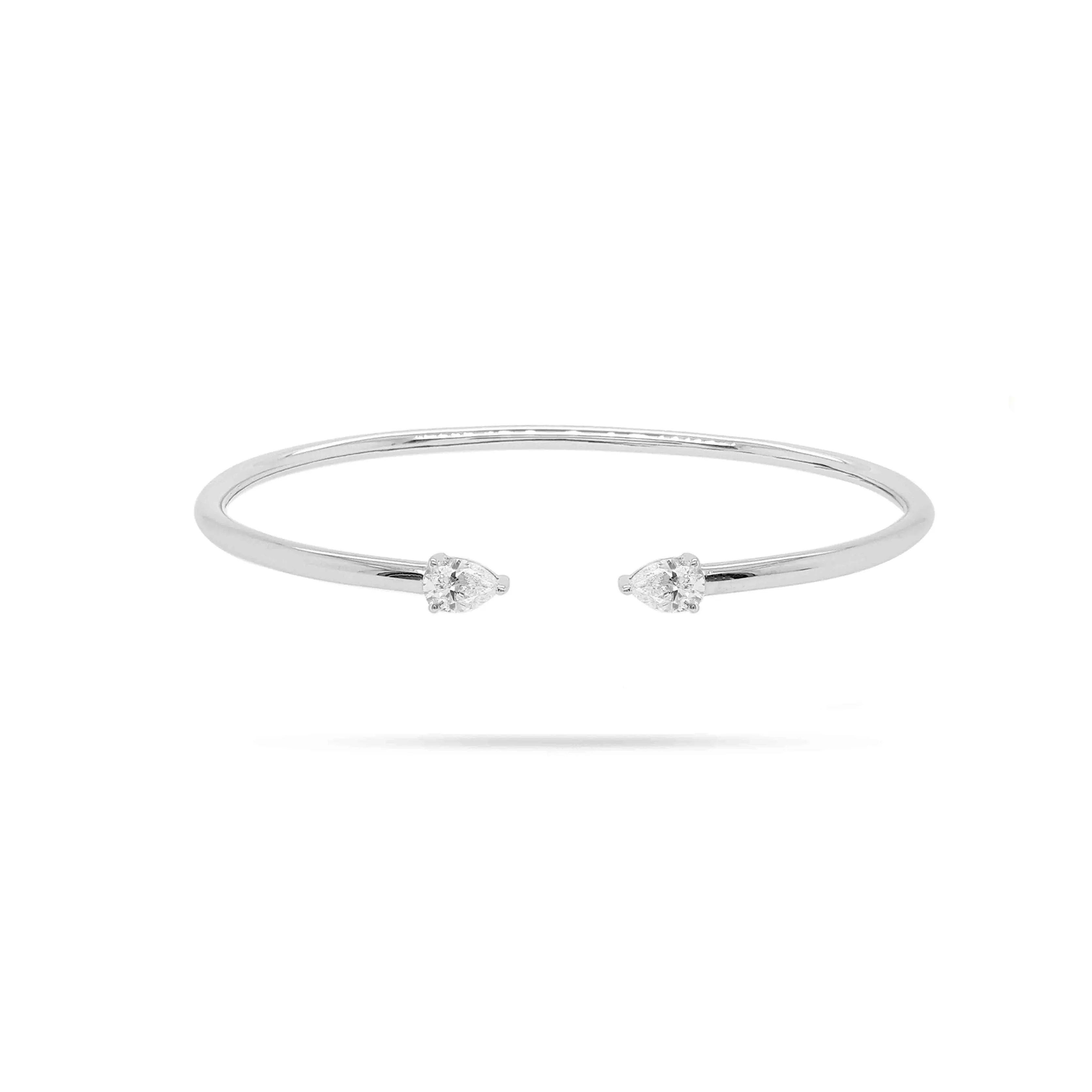 Spring Pear Diamond Bangle