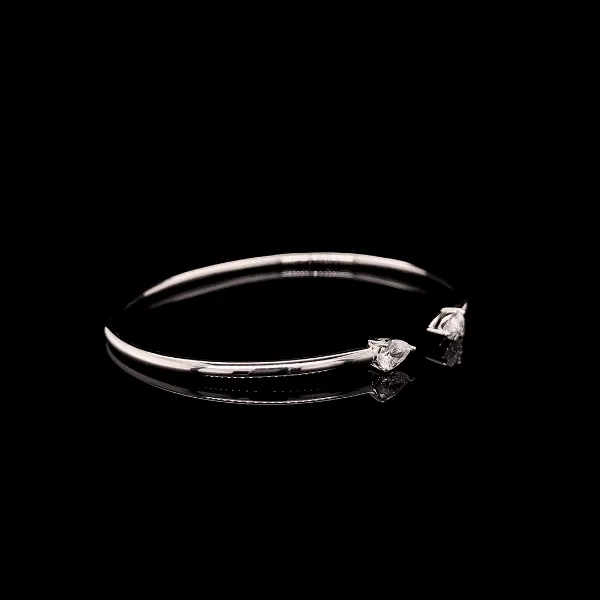 Spring Pear Diamond Bangle